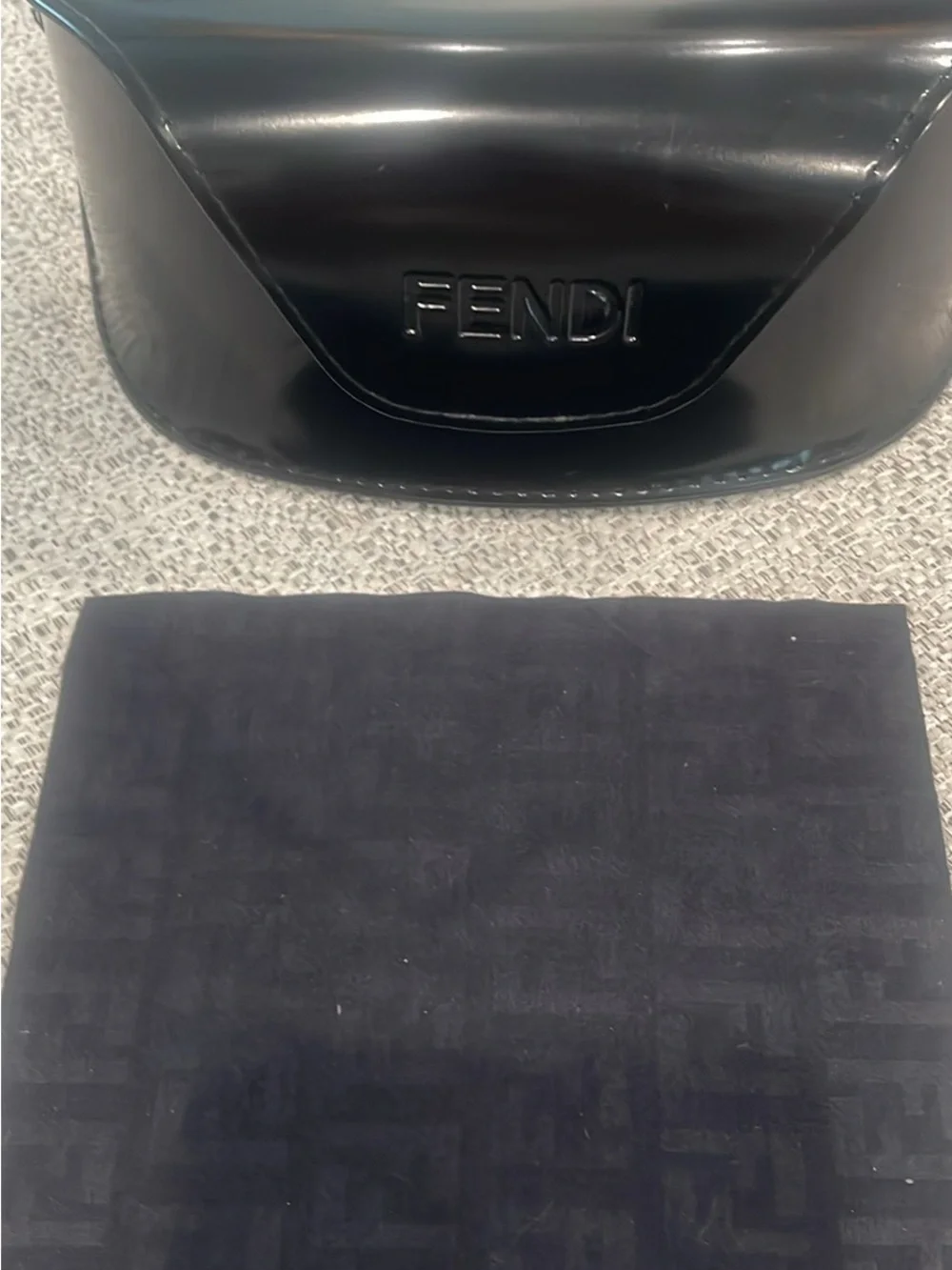 Fendi Women's Black Oversized Y2K Square Sunglasses